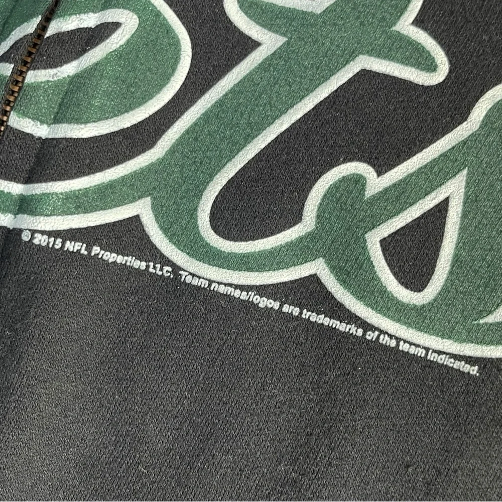 New York Jets Football Team Full Zip Hoodie Sweatshirt Womens Medium Black NFL - Picture 5 of 14
